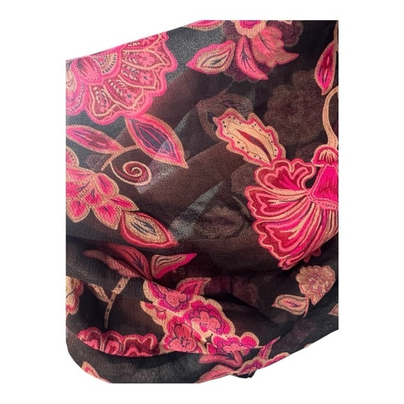 Sanctuary Floral Print V-Neck Long Sleeve Mini Dress Sensation Chiffon Dress - Picture 6 of 15